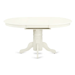 Extendable Dining Table with Butterfly Leaf in Solid Rubberwood, White
