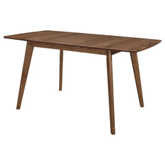 Extendable Dining Table with Butterfly Leaf, Walnut Veneer in Brown