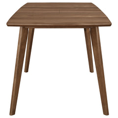 Extendable Dining Table with Butterfly Leaf, Walnut Veneer in Brown