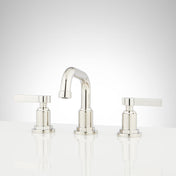 Greyfield Widespread Low Angled Bathroom Faucet in Polished Nickel