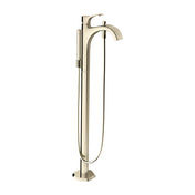 Locarno Single Handle Floor Mounted Freestanding Tub Filler Trim in Polished Nickel