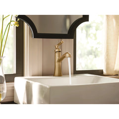 Dartmoor Traditional Single Handle Bathroom Sink Faucet in Gold | product photo