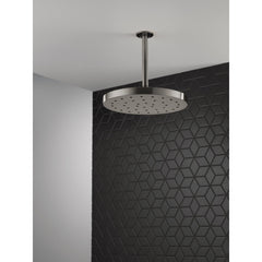Rain Fixed Shower Head with H2Okinetic Technology, 2.5 GPM in Black Stainless | product photo