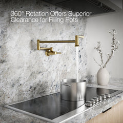 Kohler Wall-Mount Pot Filler Faucet, Swing Arm Kitchen Pot Filler Faucet | product photo