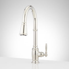 Finnian 1.8 GPM Single Hole Pull Down Kitchen Faucet in Polished Nickel | product photo