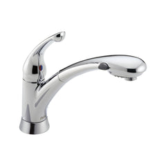 Signature Pull Out Sprayer Kitchen Sink Faucet, Single Handle Kitchen Faucet in Chrome | product photo