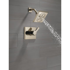 Pivotal Shower Faucet Trim Kit with H2Okinetic Technology in Lumicoat Polished Nickel | product photo