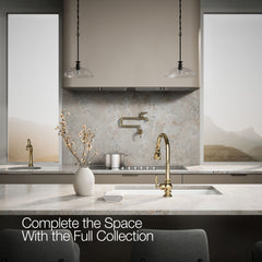 Kohler Artifacts Touchless Pull Down Kitchen Sink Faucet with Three-Function Sprayhead in Vibrant French Gold | product photo