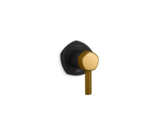 Occasion Volume Control Valve Trim with Lever Handle in Matte Black/Brass