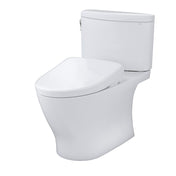 WASHLET 1.28 GPF Elongated Floor Mounted Two-Piece Toilet (Seat Included) in Cotton