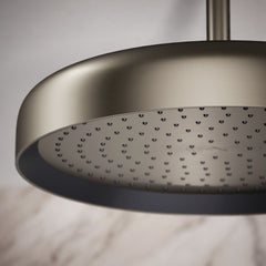 Kohler Statement 14" Single-Function Ceiling-Mount Round Rainhead, Round Rain Showerhead 2.5 GPM in Vibrant Brushed Nickel | detail photo