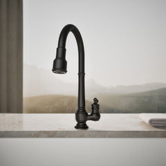 Artifacts Pull Down Bar Faucet in Matte Black | product photo