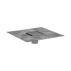 RainDrain 4" x 4" Tileable Drain Cover in Brushed Stainless Steel | product photo