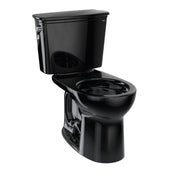 Drake® Transitional Two-Piece Round 1.28 GPF Universal Height TORNADO FLUSH® Toilet, Ebony