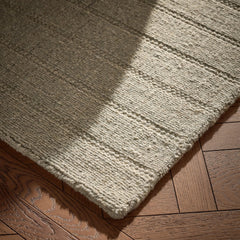 Area Rug, 100% Wool, Hand Woven Stripes, 5' x 8'