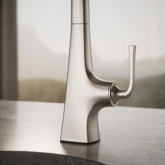 Kohler Graze Bar Swing Spout in Vibrant Stainless | detail photo