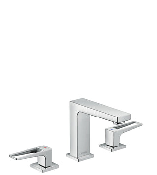 Metropol Low Flow Water Saving Widespread Bathroom Faucet with Drain Assembly in Chrome