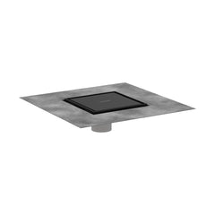 Rain Brilliance 6"x 6" Trim Tileable Rear Cover and Rough in Matte Black | product photo