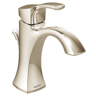 Voss Single Hole Bathroom Faucet with Drain Assembly in Polished Nickel