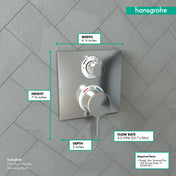 Ecostat Shower Valve Trim Only in Chrome