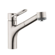 Talis Loop 10.25" Tall Pull Out Single Handle Kitchen Faucet in Steel Optic