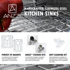 Farmhouse Kitchen Sink, Elysian, 36 in. 60/40 Double Bowl with Faucet