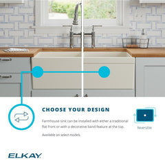 Farmhouse Kitchen Sink, Fireclay, Double Basin, 33 Inch, White Gloss