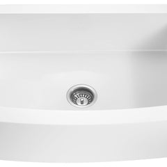 Farmhouse Kitchen Sink, Prisma, 36 in. Single Bowl in Matte White