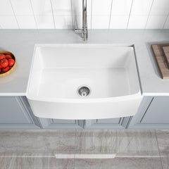 Farmhouse Kitchen Sink, Prisma, 36 in. Single Bowl in Matte White