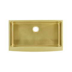 Farmhouse Kitchen Sink, Rivage, 36 x 21 Single Basin in Gold