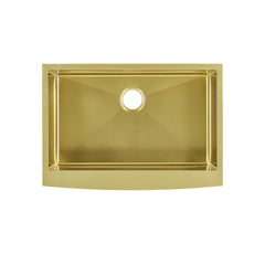 Farmhouse Kitchen Sink, Rivage, Single Basin in Gold
