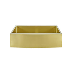 Farmhouse Kitchen Sink, Rivage, Single Basin in Gold Stainless Steel
