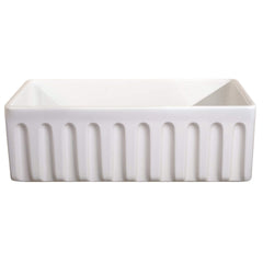 Farmhouse Kitchen Sink, Single Bowl, Fireclay, 36 Inch, White