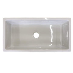 Farmhouse Kitchen Sink, Single Bowl, Fireclay, 36 Inch, White