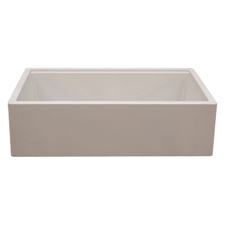 Farmhouse Kitchen Sink, Titan, Single Bowl, Granite Composite, Pearl White