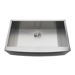 Farmhouse Kitchen Sink, Uptowne, Single Bowl in Brushed Stainless Steel