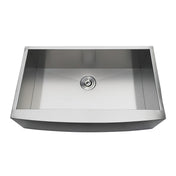 Farmhouse Kitchen Sink, Uptowne, Single Bowl in Brushed Stainless Steel
