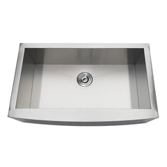 Farmhouse Kitchen Sink, Uptowne, Single Bowl in Brushed Stainless Steel
