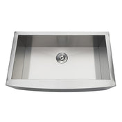 Farmhouse Kitchen Sink, Uptowne, Single Bowl in Brushed Stainless Steel