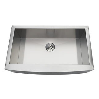 Farmhouse Kitchen Sink, Uptowne, Single Bowl in Brushed Stainless Steel