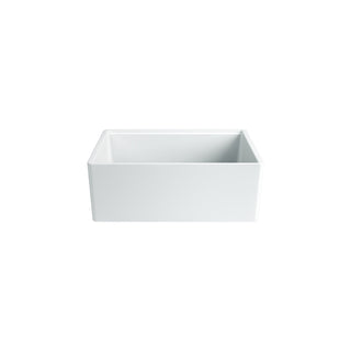 Farmhouse Apron Kitchen Sink, Single Bowl with Cutting Board in White