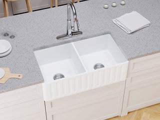 Farmhouse Sink, Roine, 33 in. Single Basin with Reversible Front