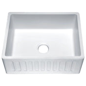 Farmhouse Sink, Roine, Single Basin in Glossy White