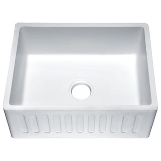 Farmhouse Sink, Roine, Single Basin in Glossy White