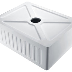 Farmhouse Sink, Roine, Single Basin in Glossy White