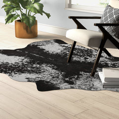 Faux Cowhide Area Rug, 5' x 6'6" with Animal Print