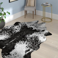 Faux Cowhide Area Rug, 5' x 6'6" with Animal Print
