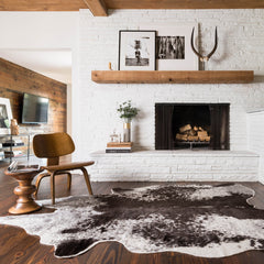 Faux Cowhide Area Rug, 5' x 6'6" with Animal Print