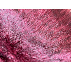 Faux Sheepskin Shag Area Rug, 9 ft 6 in x 12 ft 6 in with Black and Burgundy