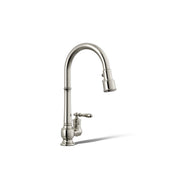 Artifacts Pull Down Bar Faucet in Vibrant Polished Nickel